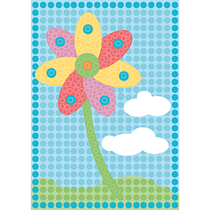 PlayMais® Bastelvorlage Blume als PDF-Download